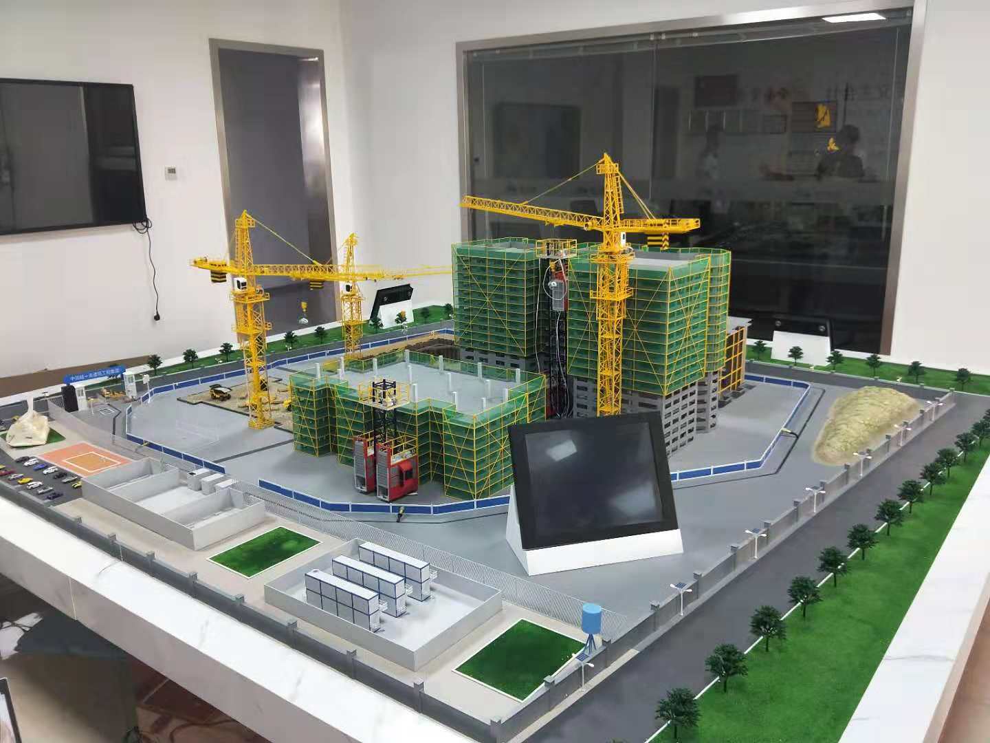 房山区建筑施工场景模型